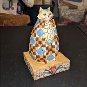 Jim Shore 2003 Abigail Patchwork Cat Heartwood Creek Retired